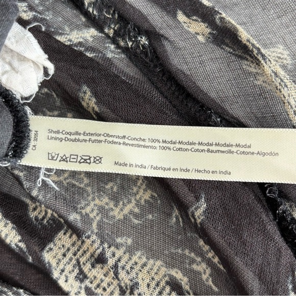 FP One Elegant Black Floral Maxi Skirt Clover Sz S petite - Picture 8 of 11